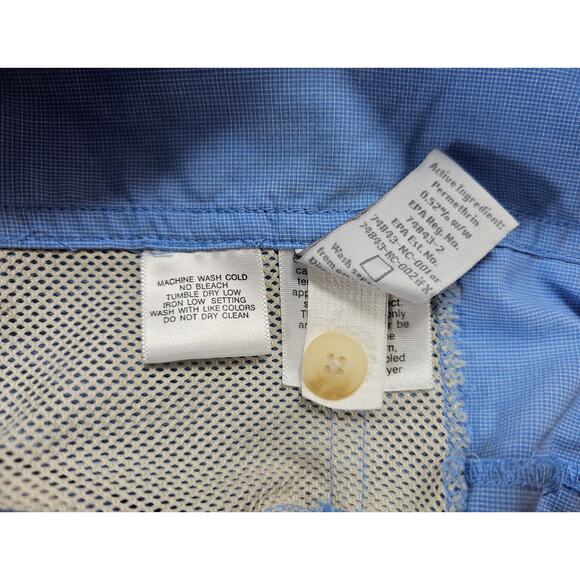 Exofficio roll tab sleeve Vented side back insect repellant button up L *FLAW* - Picture 8 of 11